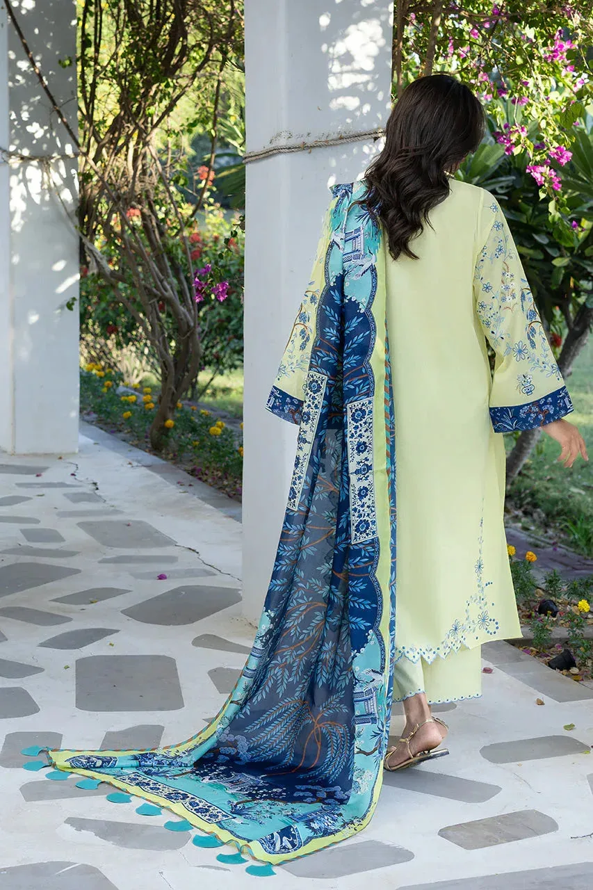 Unstitched Lawn 2026 Yellow Jacquard – view 2 – Poshaq