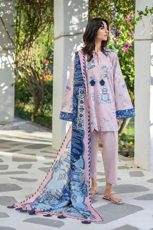 Unstitched Lawn 2026 Lilac Jacquard – view 1 – Poshaq