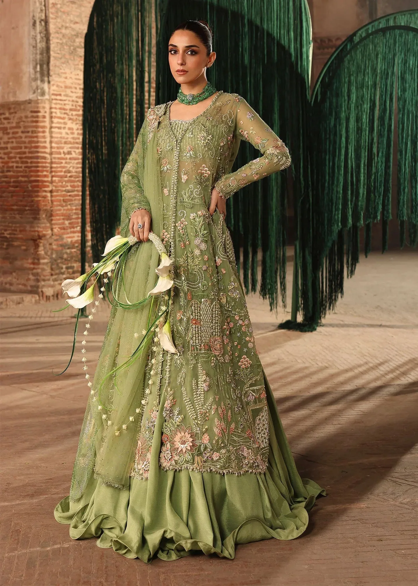 Crimson Mint Cotton – view 1 – Poshaq