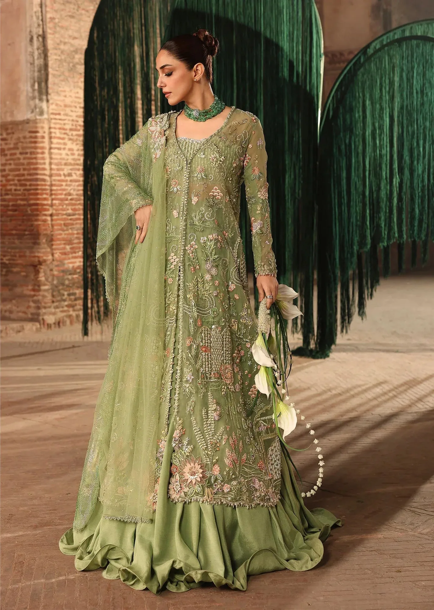Crimson Mint Cotton – view 2 – Poshaq