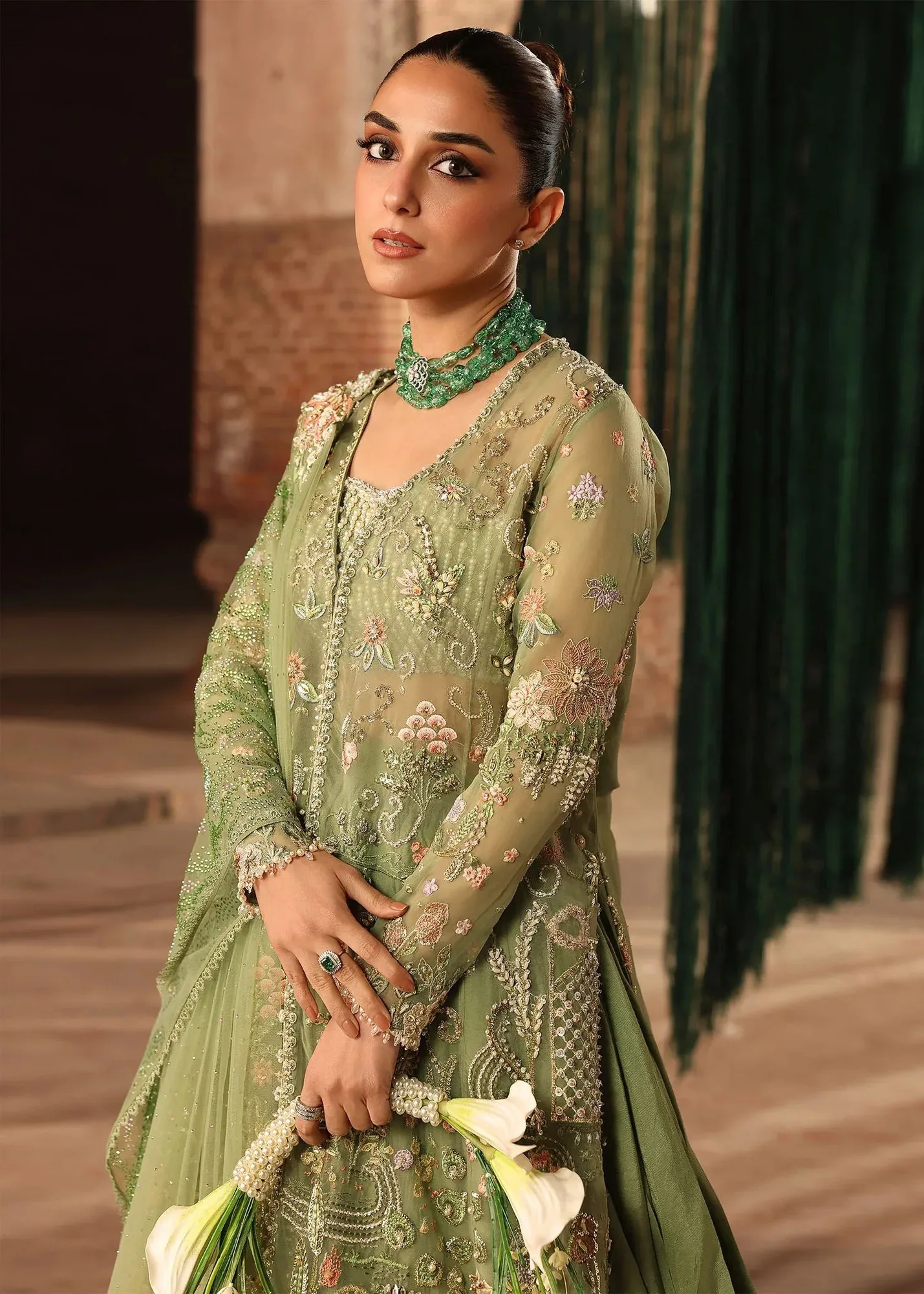 Crimson Mint Cotton – view 3 – Poshaq