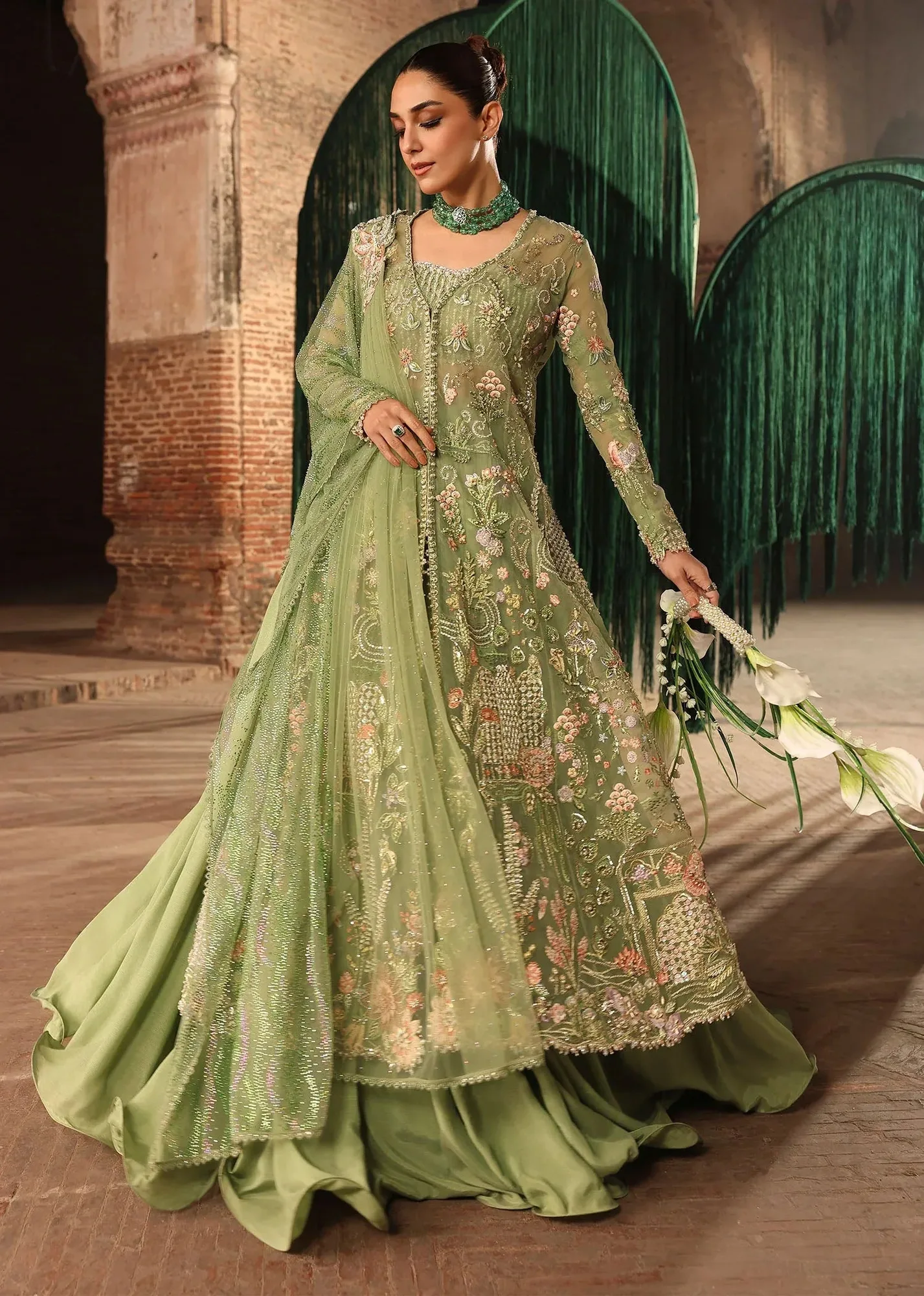 Crimson Mint Cotton – view 6 – Poshaq