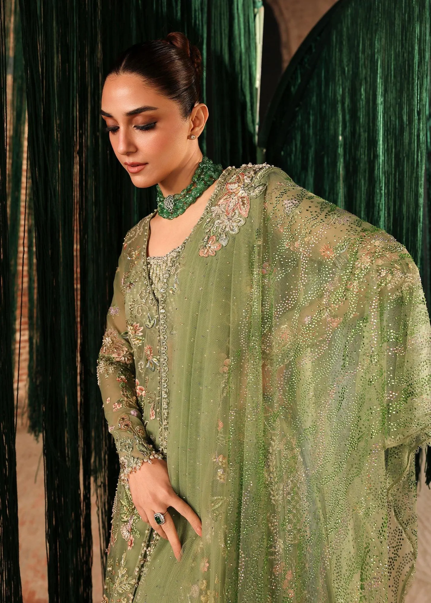 Crimson Mint Cotton – view 8 – Poshaq