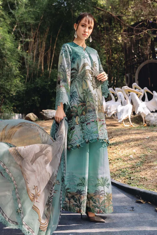 Maria.B. Designs Green Chiffon – view 1 – Poshaq