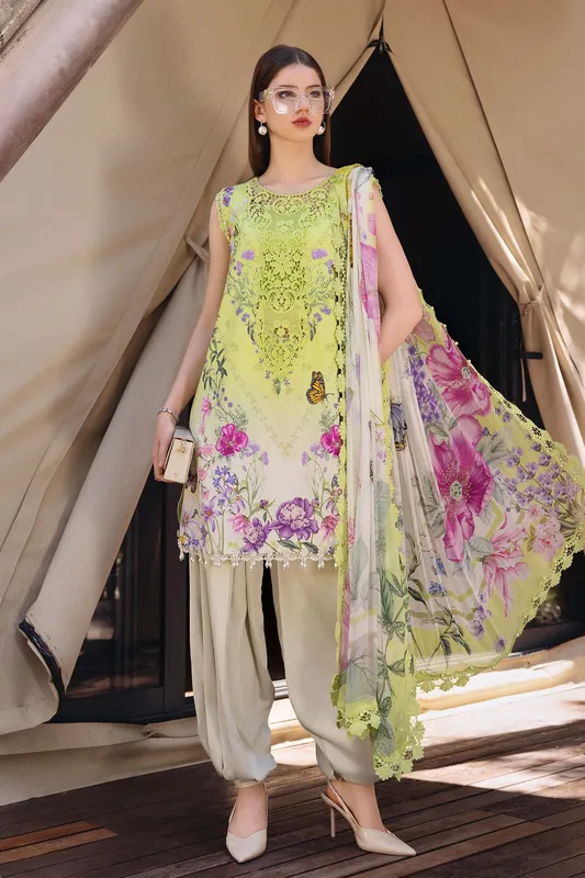 Maria.B. Designs Green Chiffon – view 1 – Poshaq