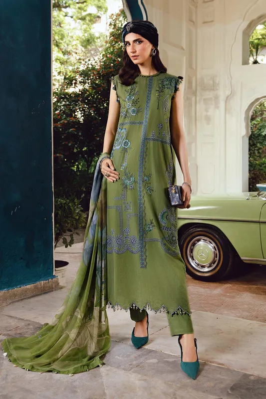 Maria.B. Designs Green Chiffon – view 1 – Poshaq