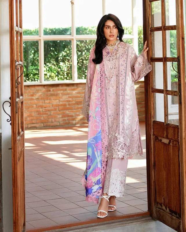 mushqofficial Mauve Pink Organza – view 1 – Poshaq