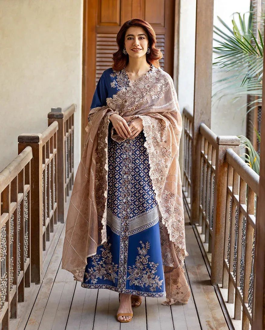Mushq Pakistan Navy Blue Cotton – view 5 – Poshaq