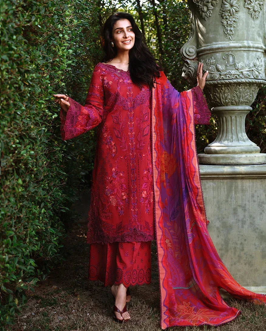 mushqofficial Red Organza – view 1 – Poshaq