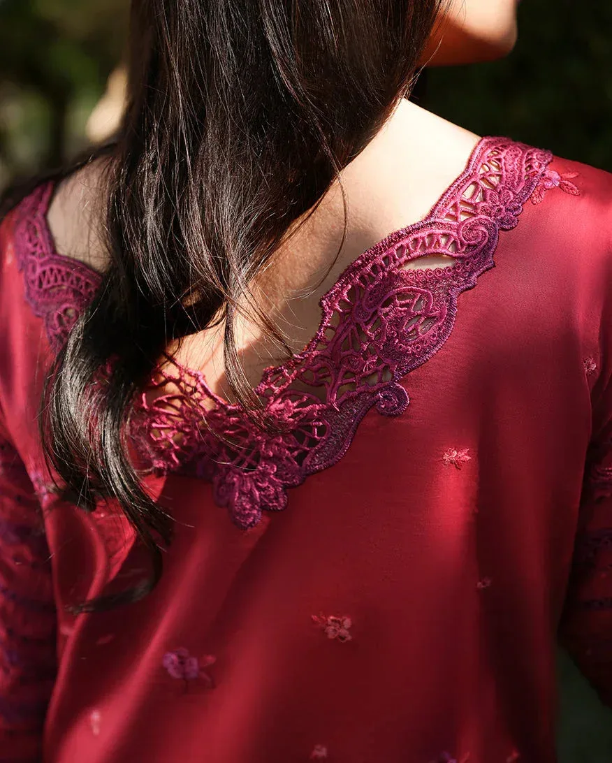 mushqofficial Red Organza – view 5 – Poshaq