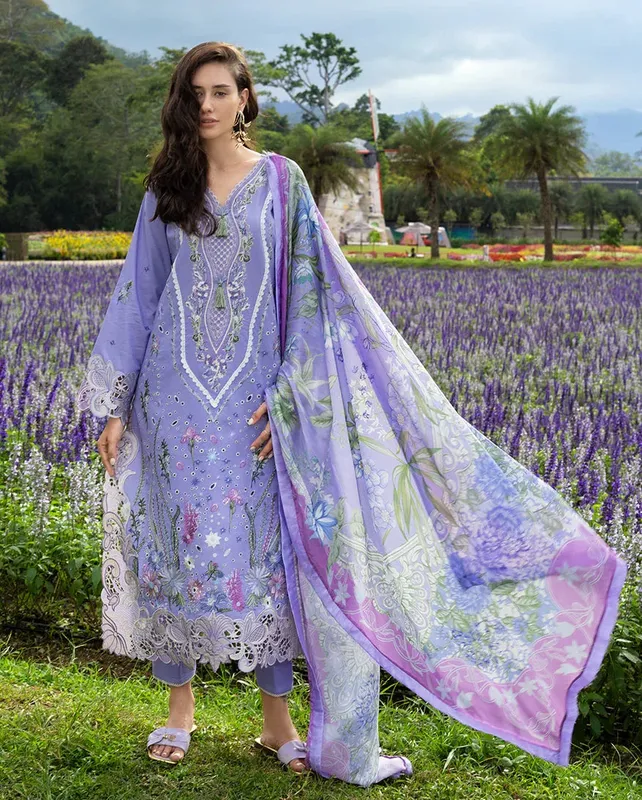 mushqofficial Light Purple Organza – view 1 – Poshaq