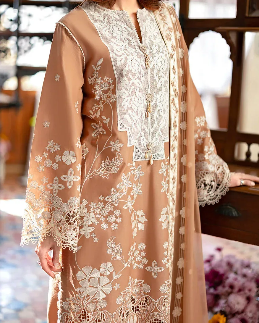 Mushq Pakistan Mocca Chiffon – view 3 – Poshaq