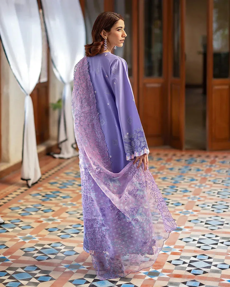 Mushq Pakistan Lilac Organza – view 3 – Poshaq