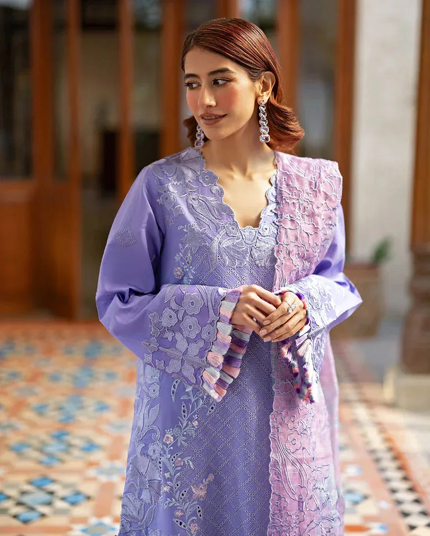 Mushq Pakistan Lilac Organza – view 4 – Poshaq