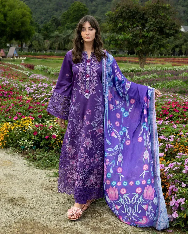 mushqofficial Purple Organza – view 1 – Poshaq