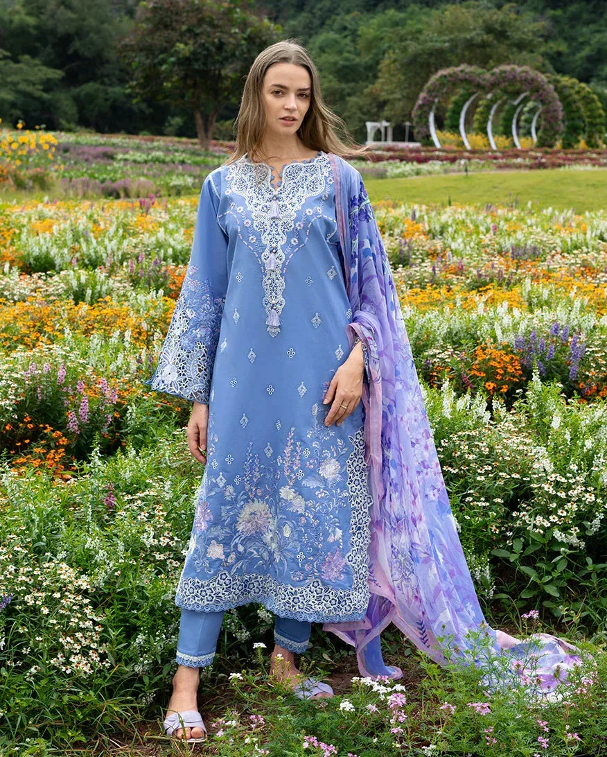 mushqofficial Blue Organza – view 1 – Poshaq