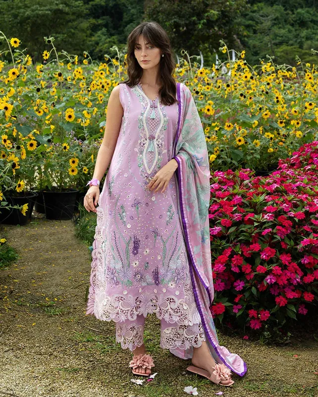 mushqofficial Light Pink Organza – view 1 – Poshaq