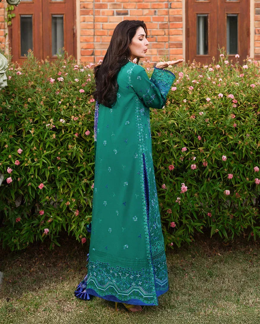 mushqofficial Green Organza – view 3 – Poshaq