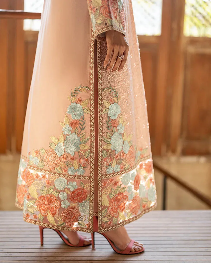 Mushq Pakistan Light peach Organza – view 5 – Poshaq