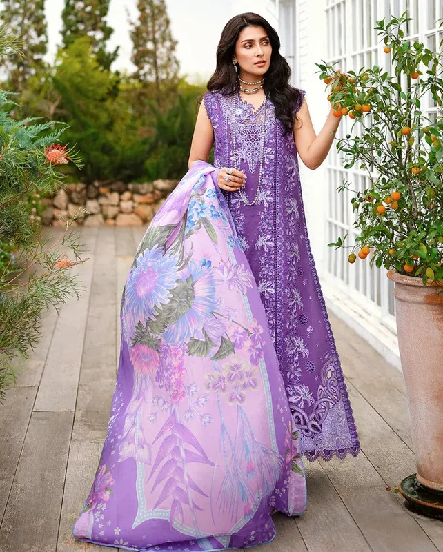 mushqofficial Purple Organza – view 1 – Poshaq