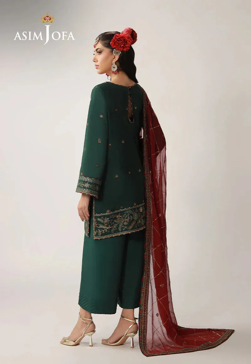 LAYAAN Festive Collection Maroon Chiffon – view 4 – Poshaq
