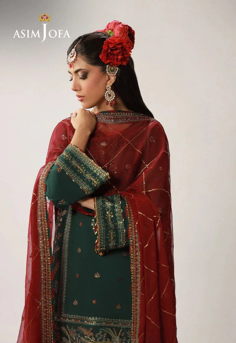 LAYAAN Festive Collection Maroon Chiffon – view 5 – Poshaq