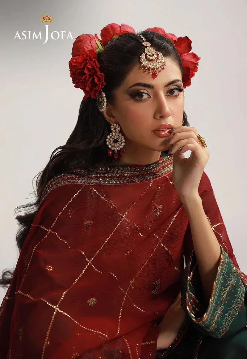LAYAAN Festive Collection Maroon Chiffon – view 6 – Poshaq