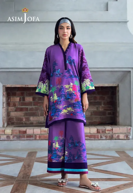 Silk Symphony Purple Raw Silk – view 1 – Poshaq