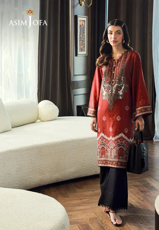 Silk Symphony Red Raw Silk – view 1 – Poshaq