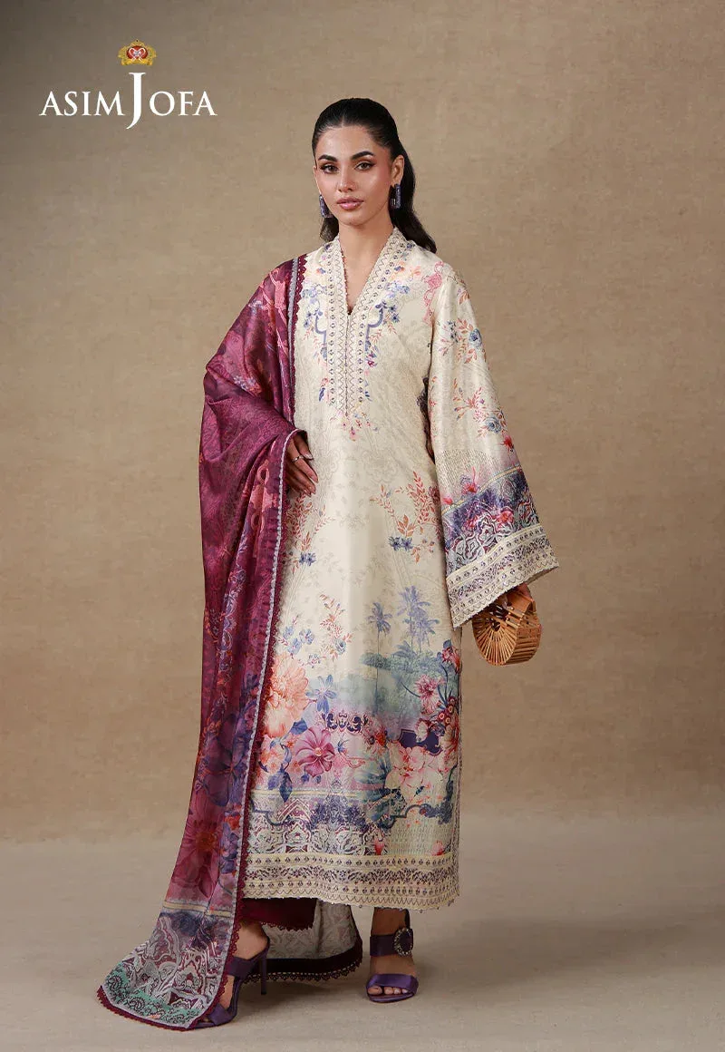SILK GRANDEUR Cream Raw Silk – view 1 – Poshaq