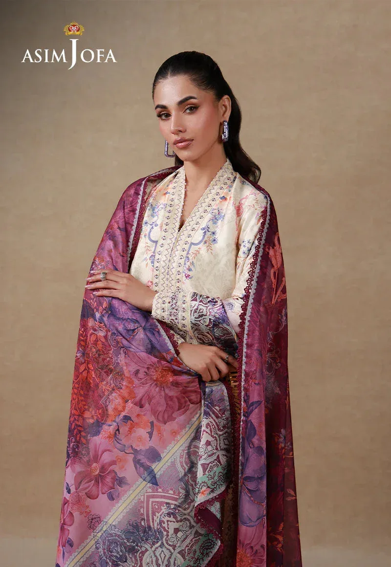 SILK GRANDEUR Cream Raw Silk – view 3 – Poshaq