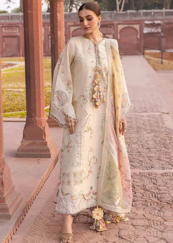 Crimson Yellow Organza – view 1 – Poshaq