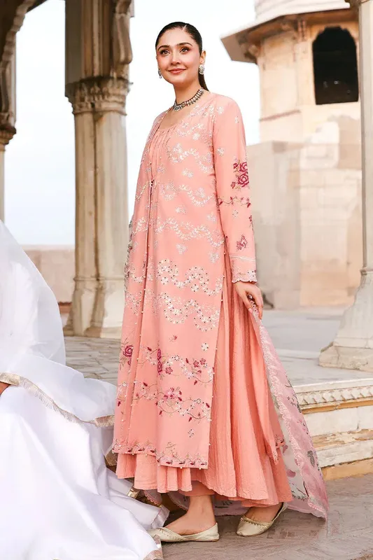 CROSS STITCH PINK Lawn – view 1 – Poshaq