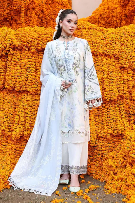 CROSS STITCH IVORY Lawn – view 1 – Poshaq