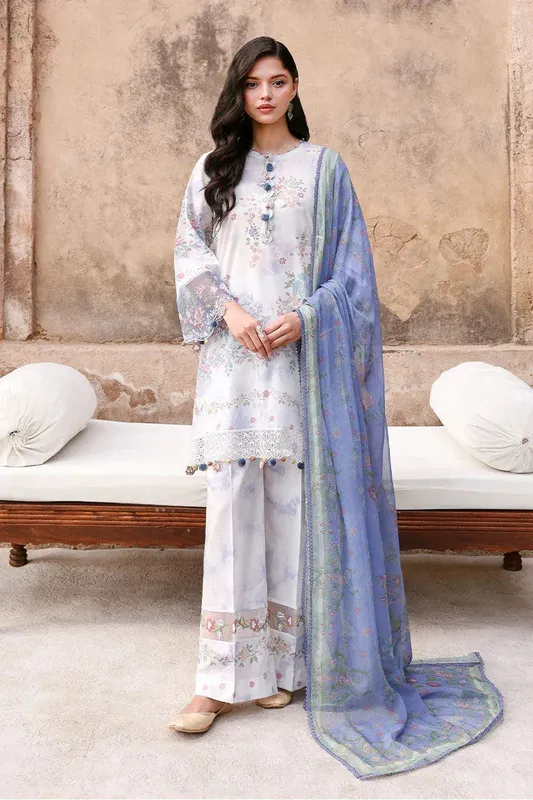 CROSS STITCH WHITE Lawn – view 1 – Poshaq