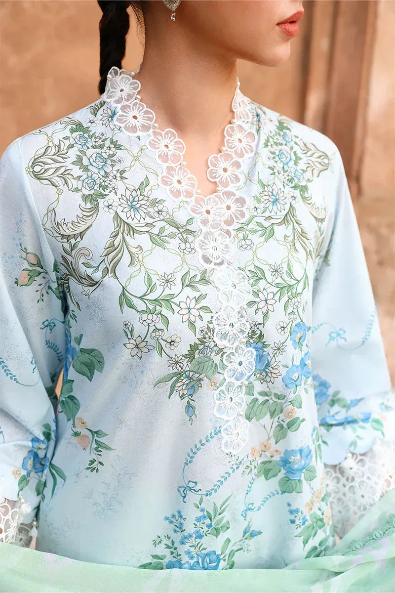 CROSS STITCH BLUE Lawn – view 2 – Poshaq