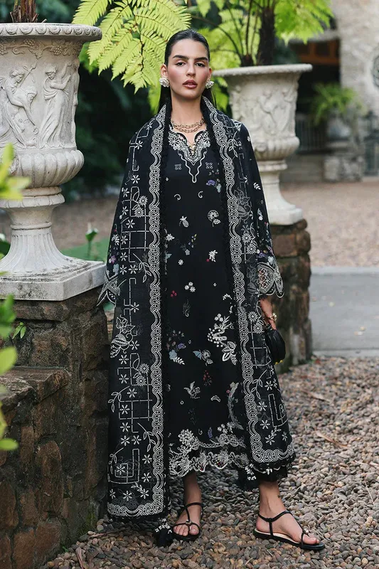 Qalamkar Chiffon – view 1 – Poshaq