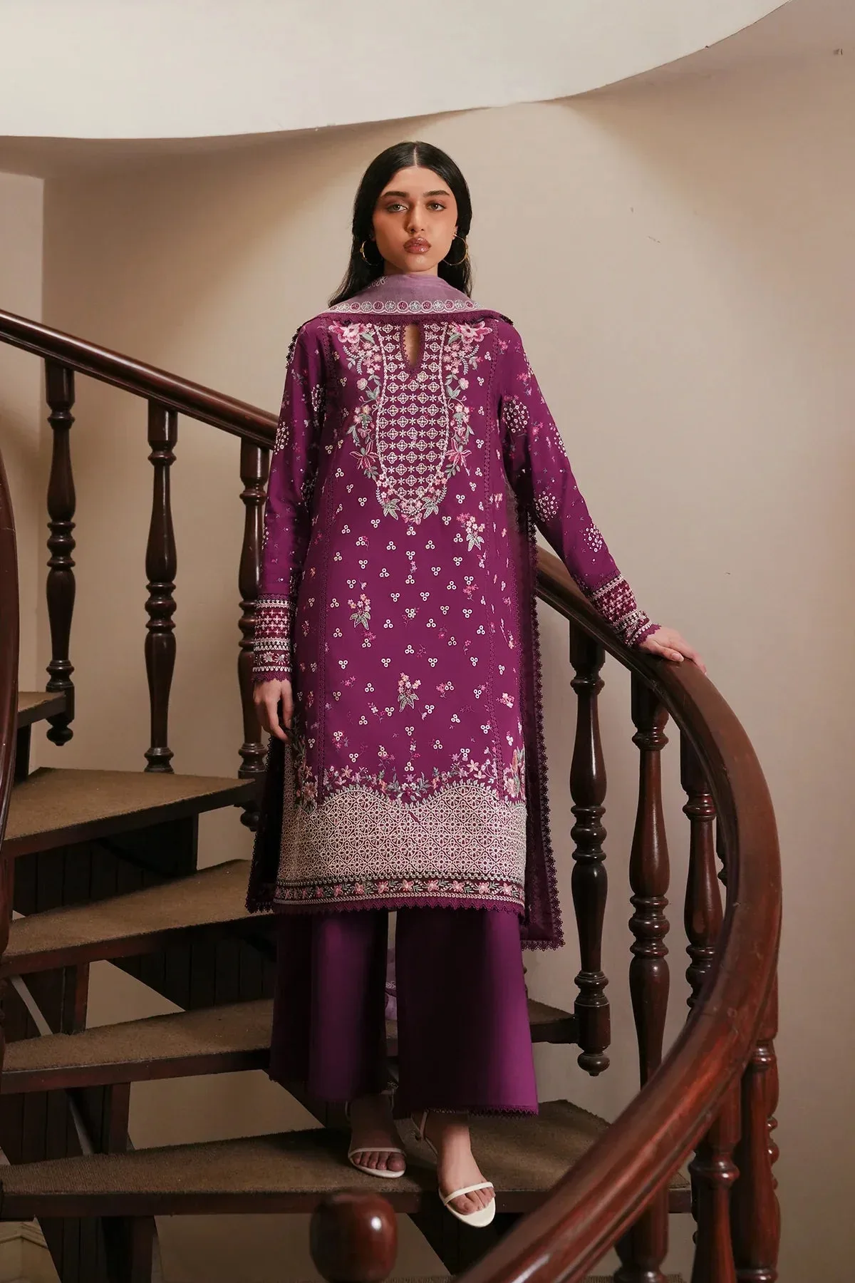 Afrozeh Magenta Organza – view 1 – Poshaq