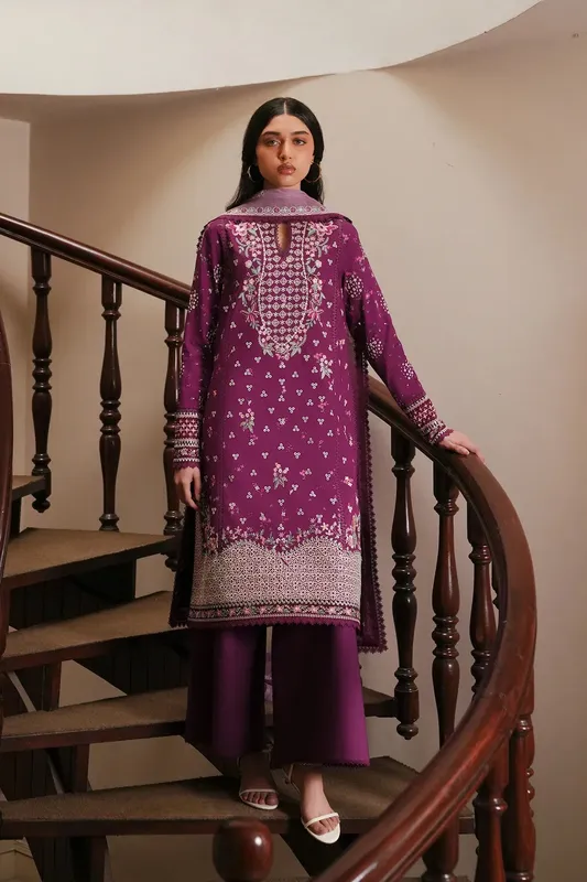 Afrozeh Magenta Organza – view 1 – Poshaq