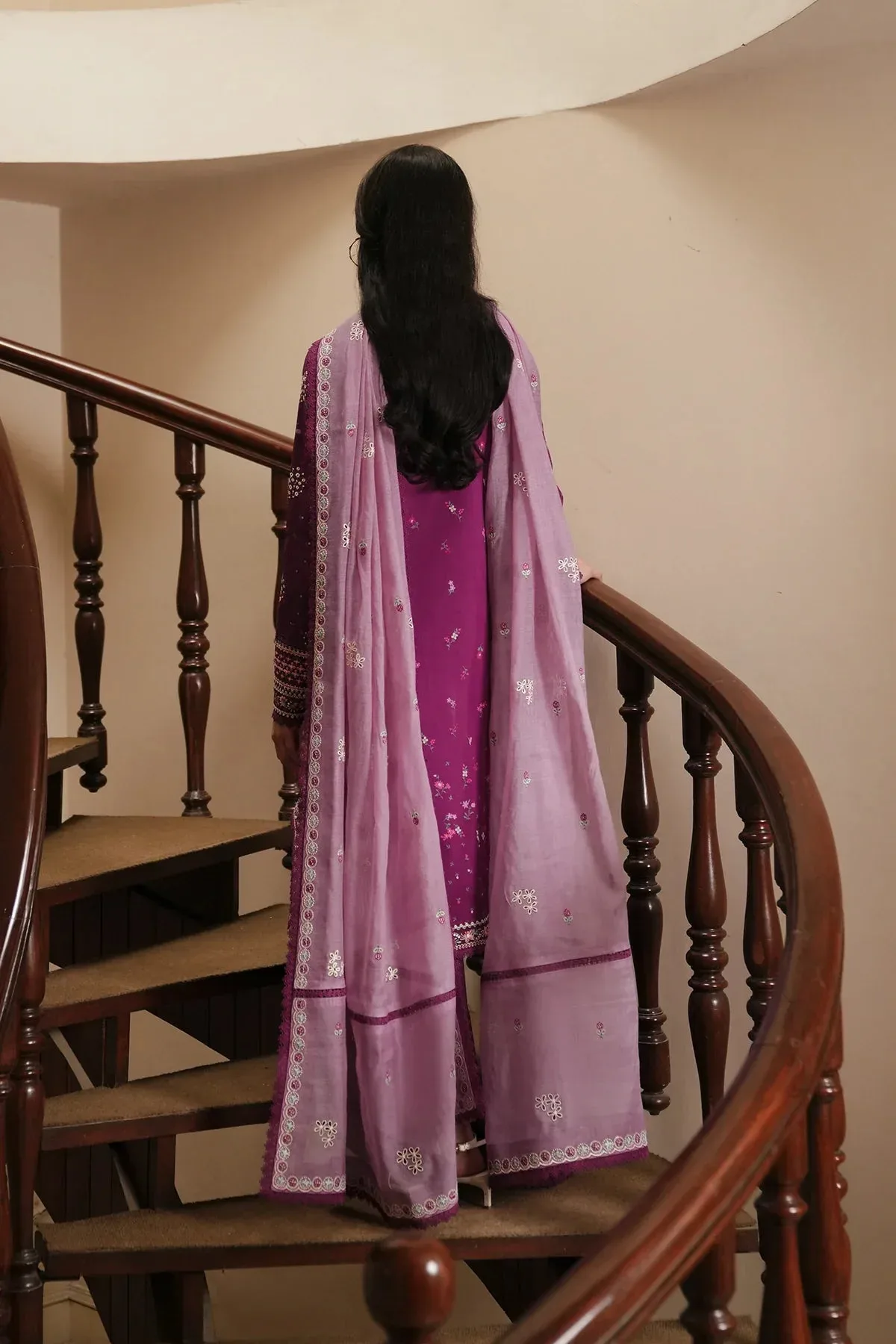 Afrozeh Magenta Organza – view 2 – Poshaq