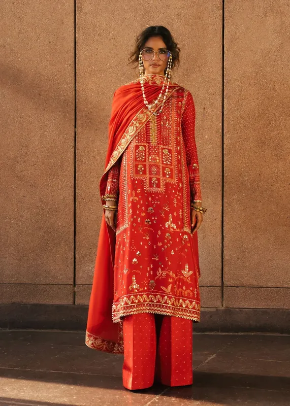 Crimson Georgette – view 1 – Poshaq