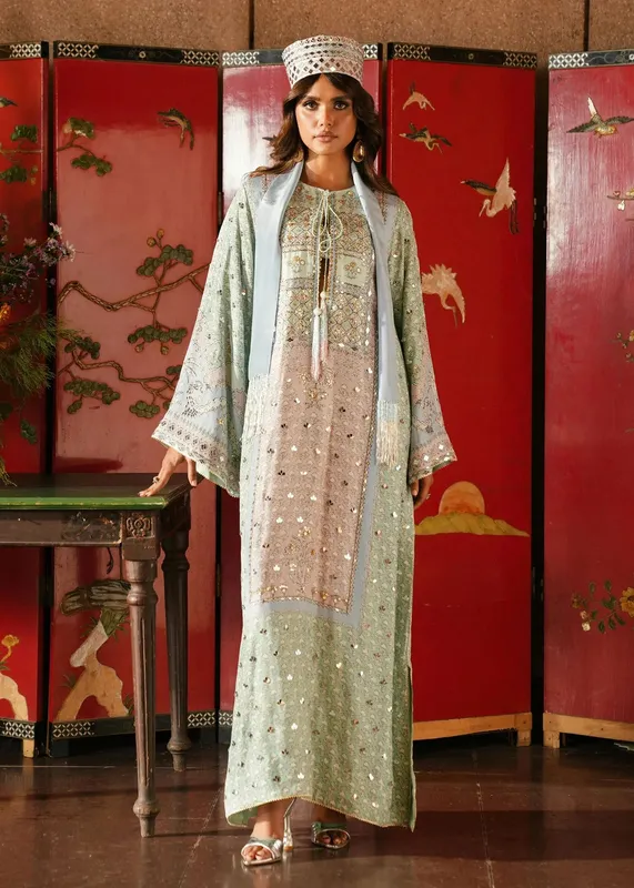 Crimson Mint Silk – view 1 – Poshaq