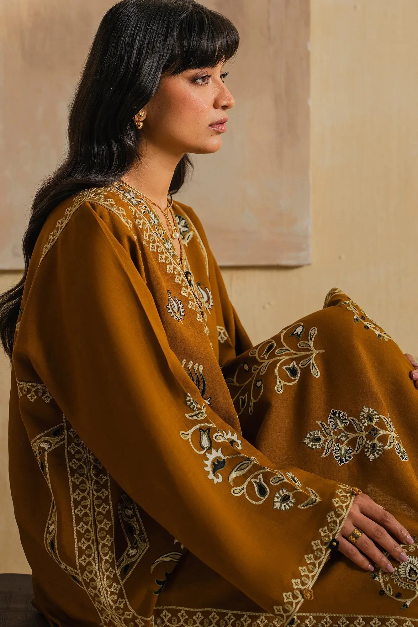 Elan Vital Indigene'26 Brown Linen – view 5 – Poshaq
