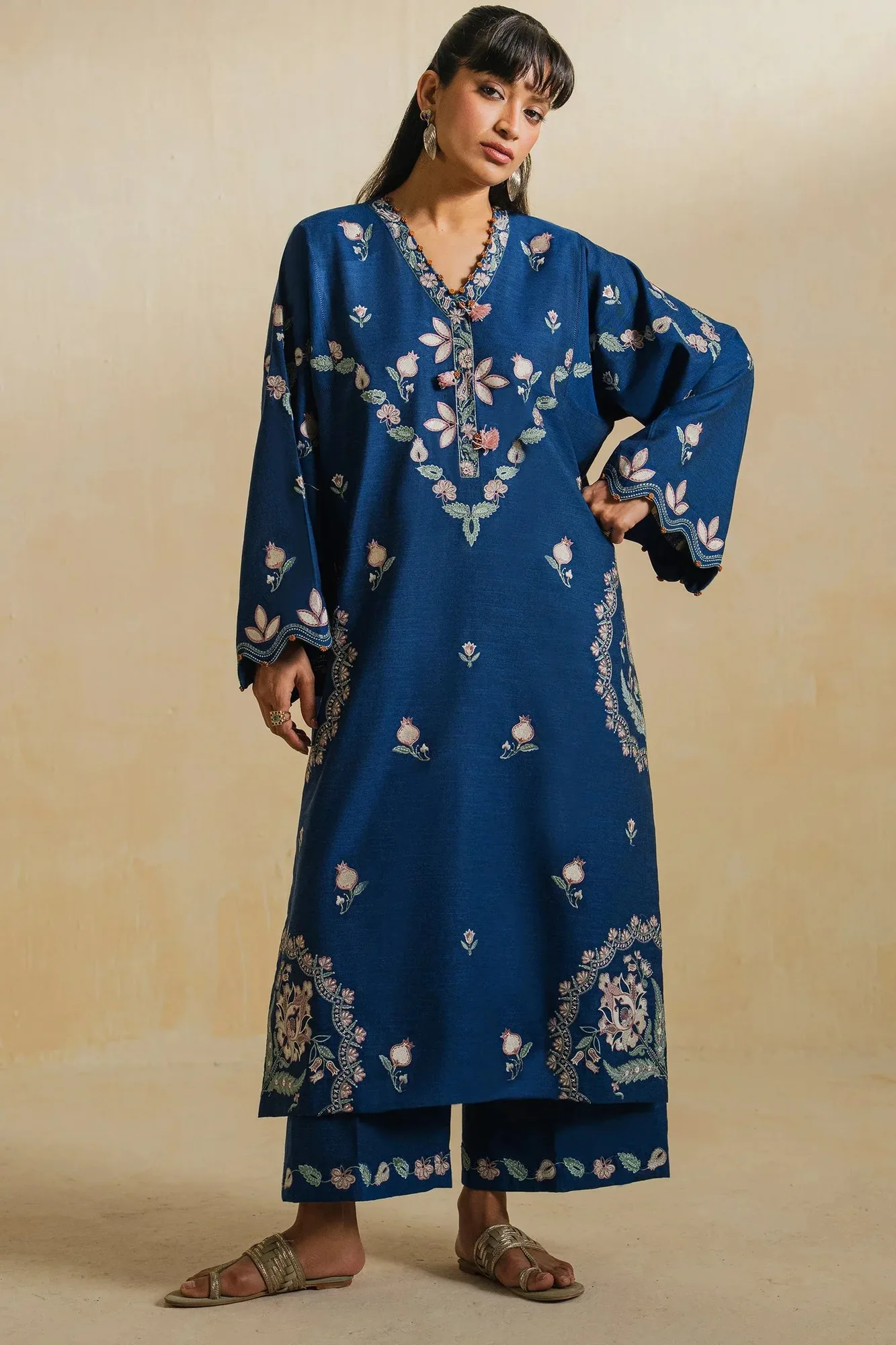 Elan Vital Indigene'26 Blue Linen – view 1 – Poshaq