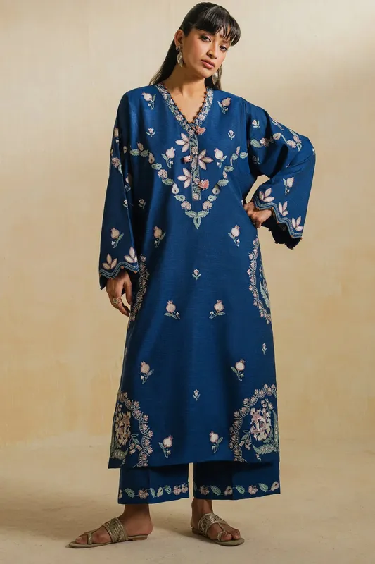 Elan Vital Indigene'26 Blue Linen – view 1 – Poshaq