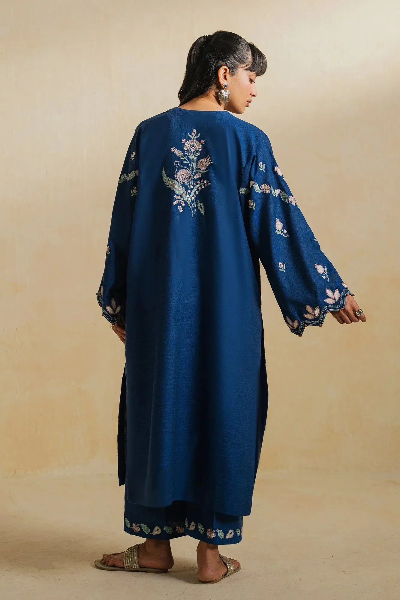 Elan Vital Indigene'26 Blue Linen – view 2 – Poshaq