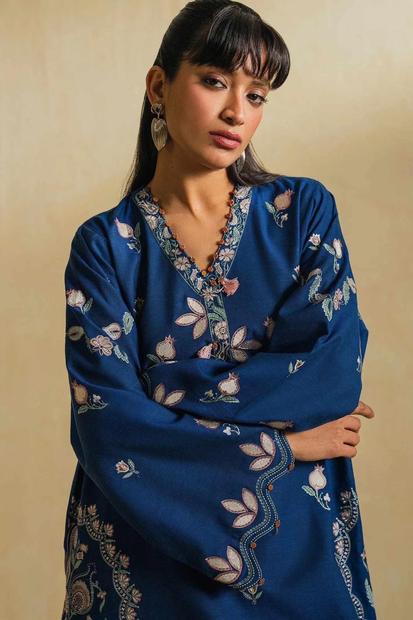 Elan Vital Indigene'26 Blue Linen – view 3 – Poshaq