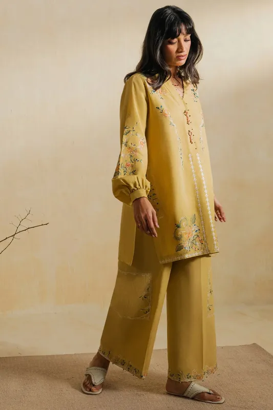 Elan Vital Indigene'26 Yellow Linen – view 1 – Poshaq