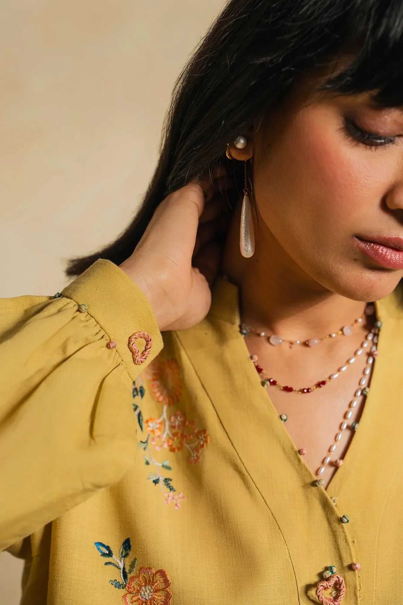 Elan Vital Indigene'26 Yellow Linen – view 5 – Poshaq