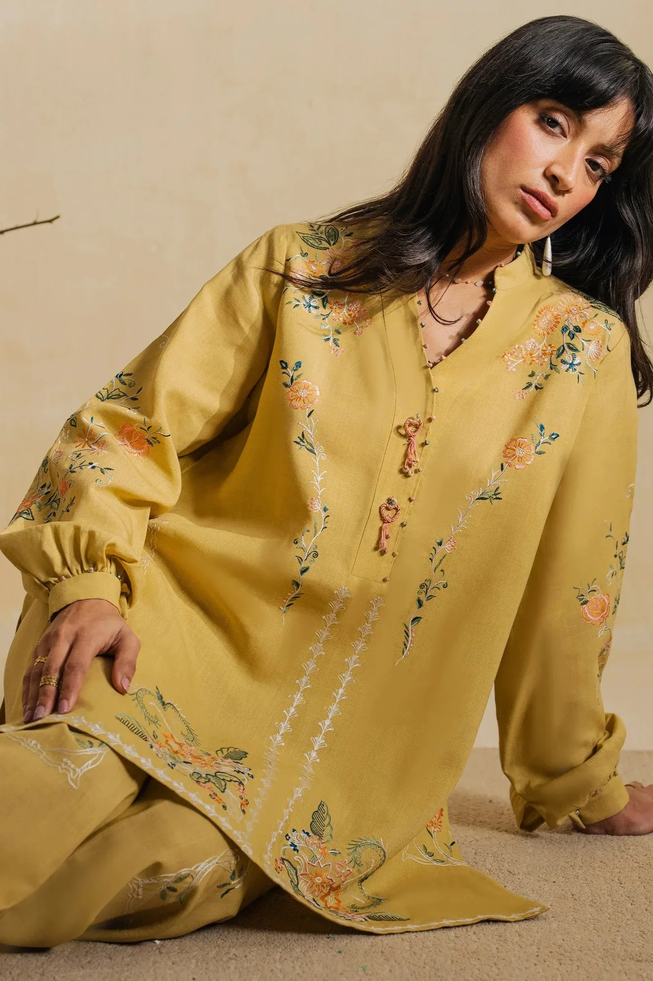 Elan Vital Indigene'26 Yellow Linen – view 6 – Poshaq